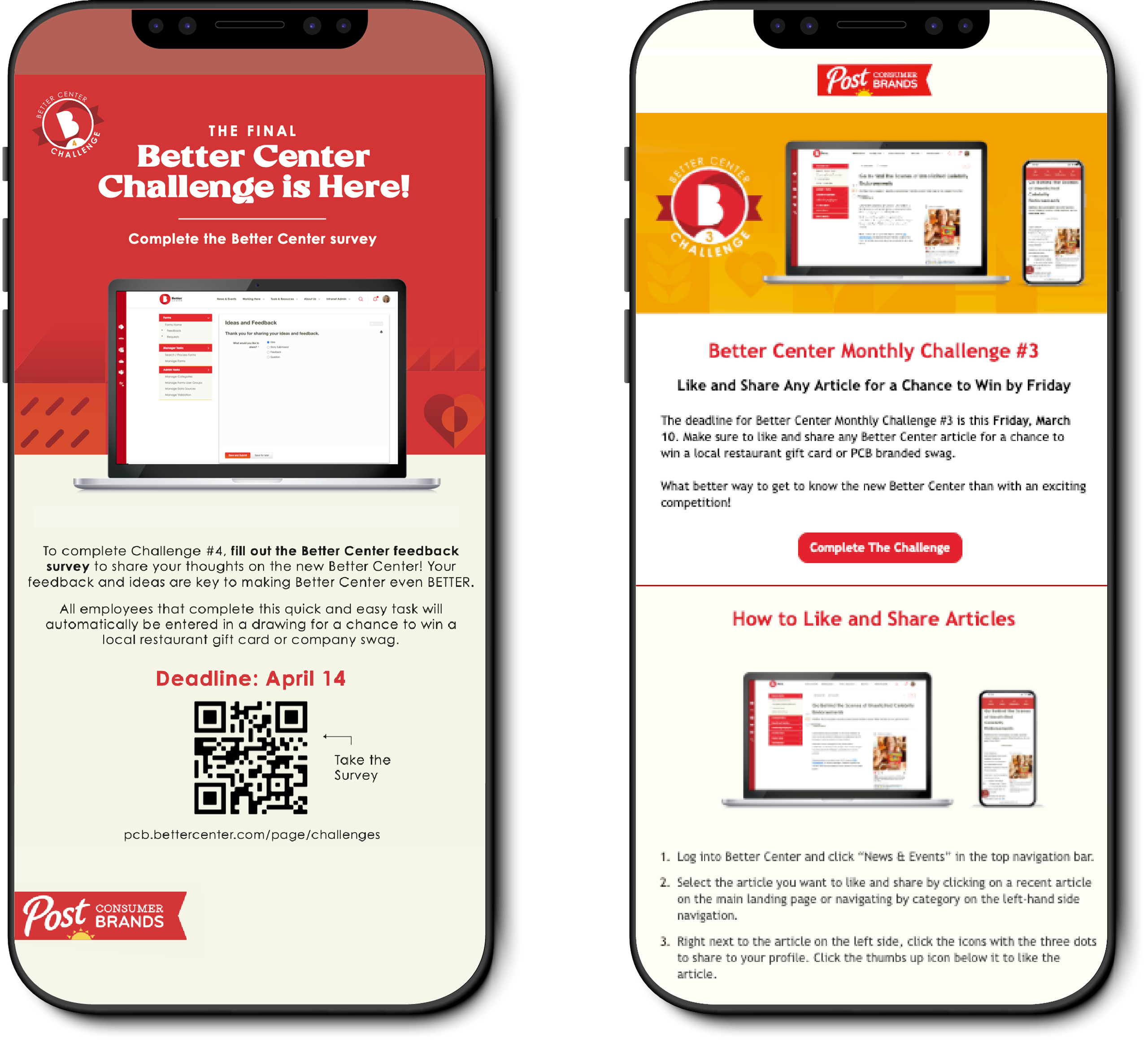 The Better Center monthly challenge