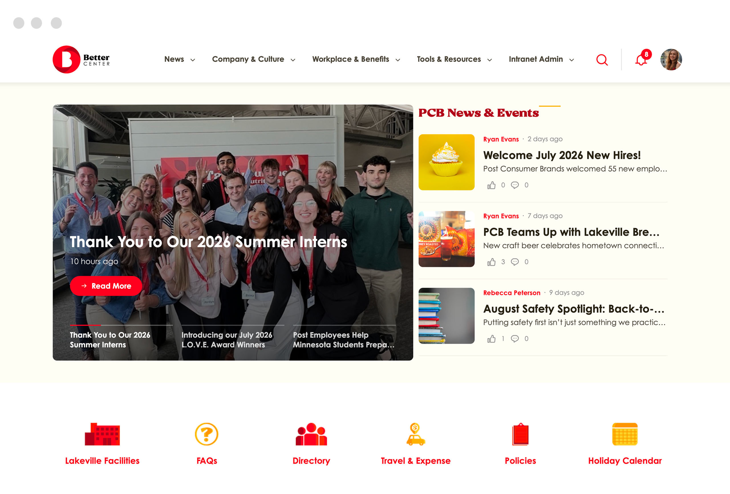 Post Consumer Brands location homepages