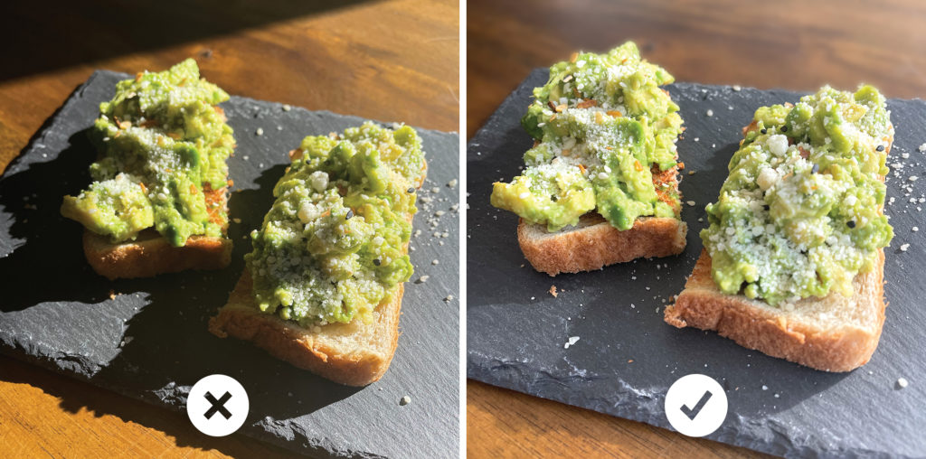 before and after toast close up