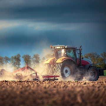 tractor in field