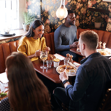 consumers in restaurant