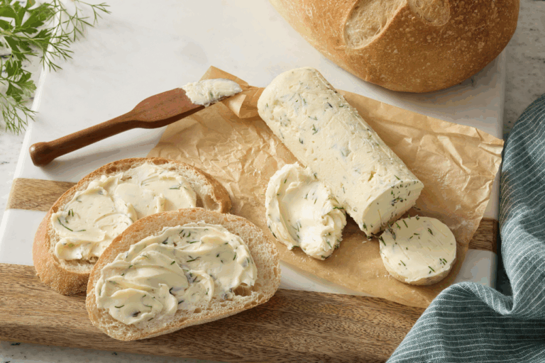 fancy butter on bread