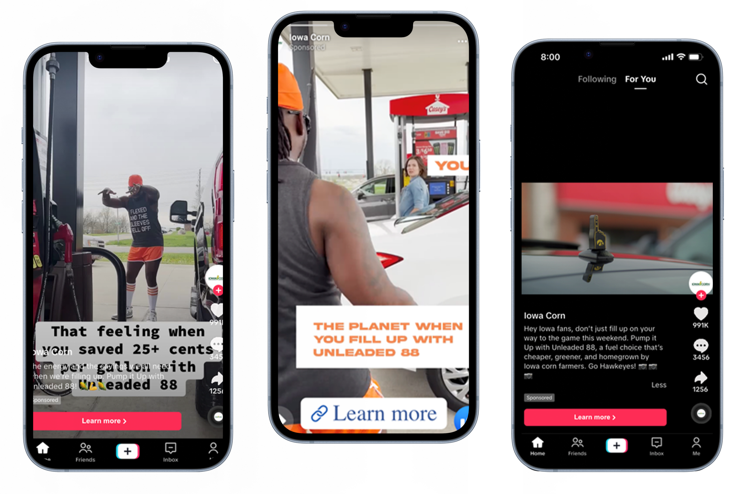 Phone screenshots of social media campaign