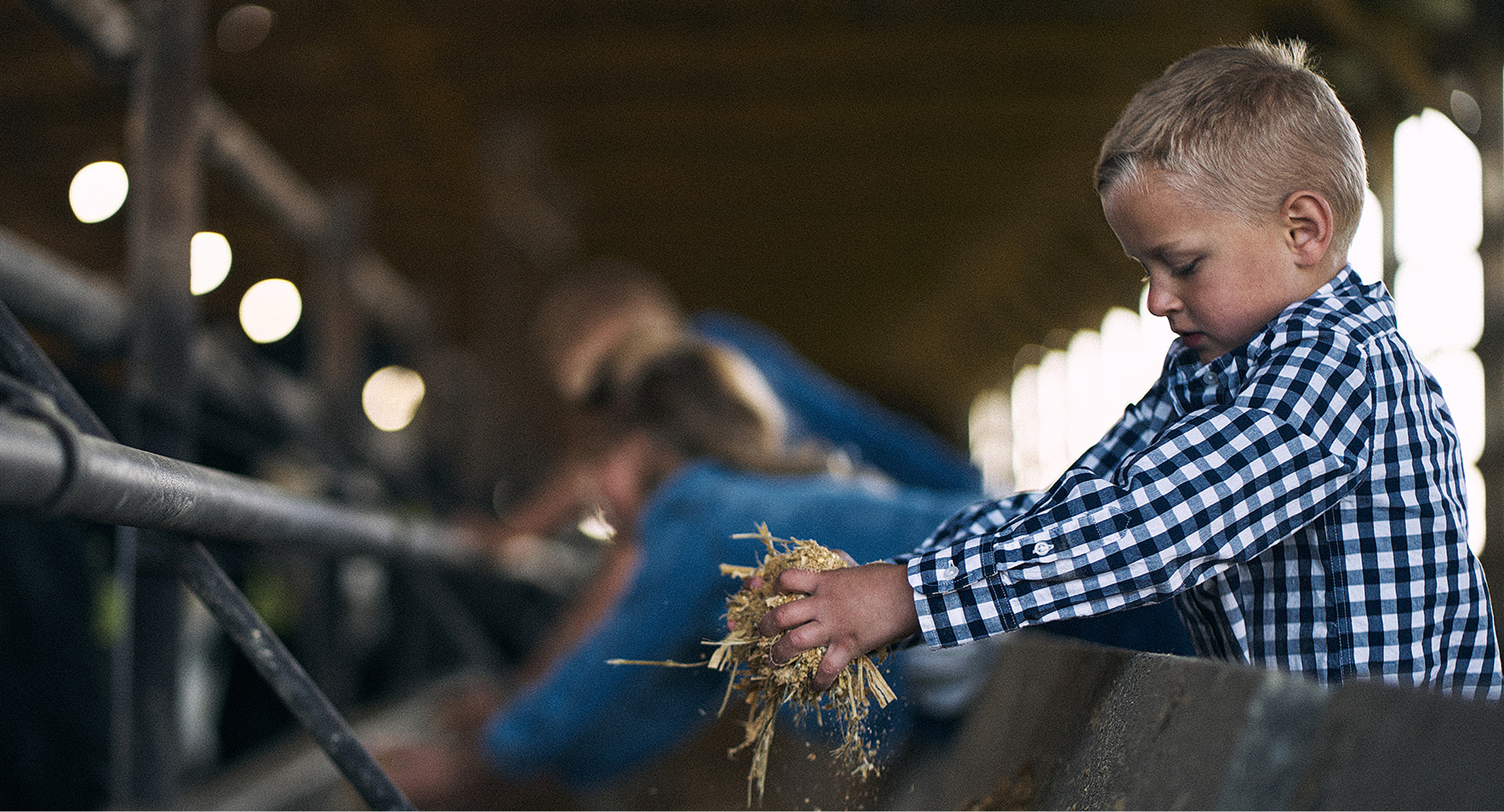kid on farm