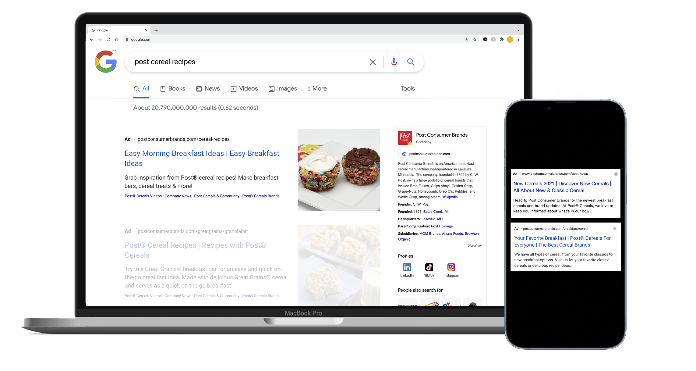 paid search mockup